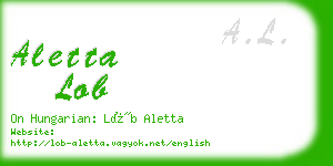 aletta lob business card